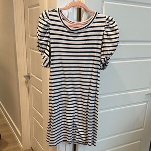 Lilly Pulitzer Striped Puff Sleeve Dress - Navy & White